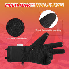 Hinsole heated gloves leather palms ensure secure grip during activities