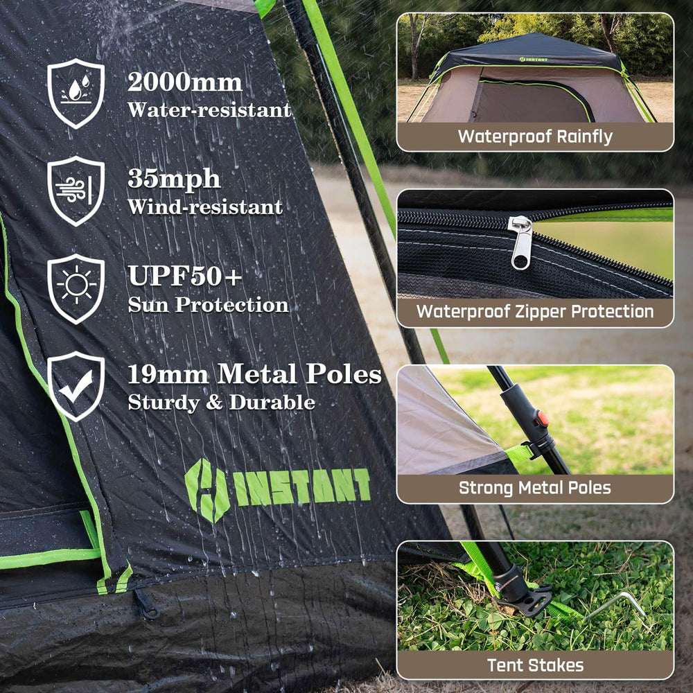 HINSTANT durable zippers ensure smooth operation during camping