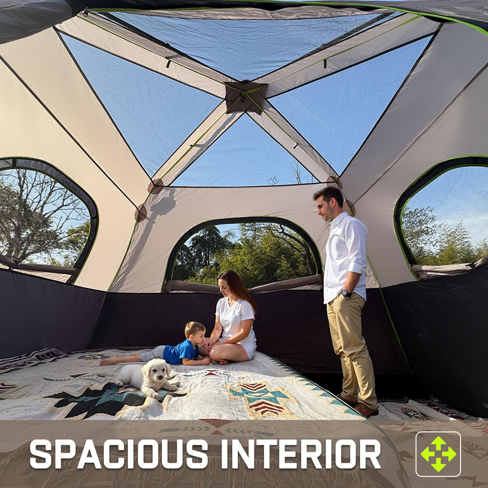 HINSTANT tent humanized-design waterproof zippers and mosquito-free ventilation.