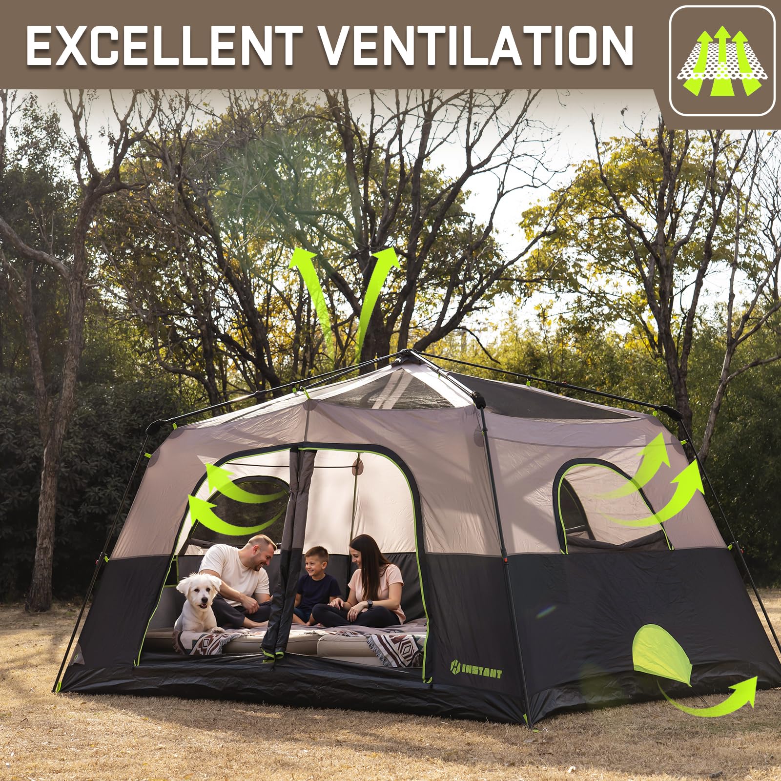 HINSTANT ventilation with multiple mesh windows for airflow
