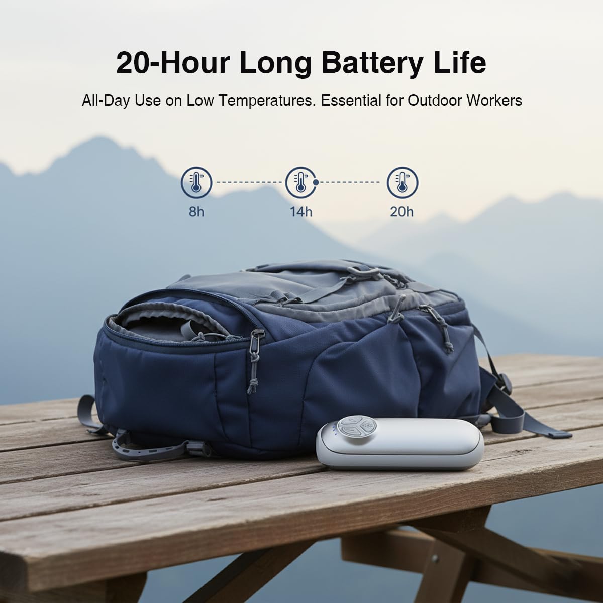 Hiolpen five heat levels let you tailor warmth to conditions.