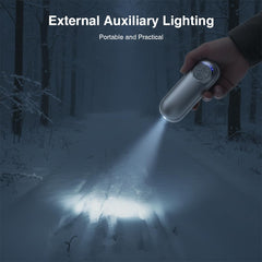 Hiolpen hand warmer LED flashlight mode supports outdoor illumination and safety.