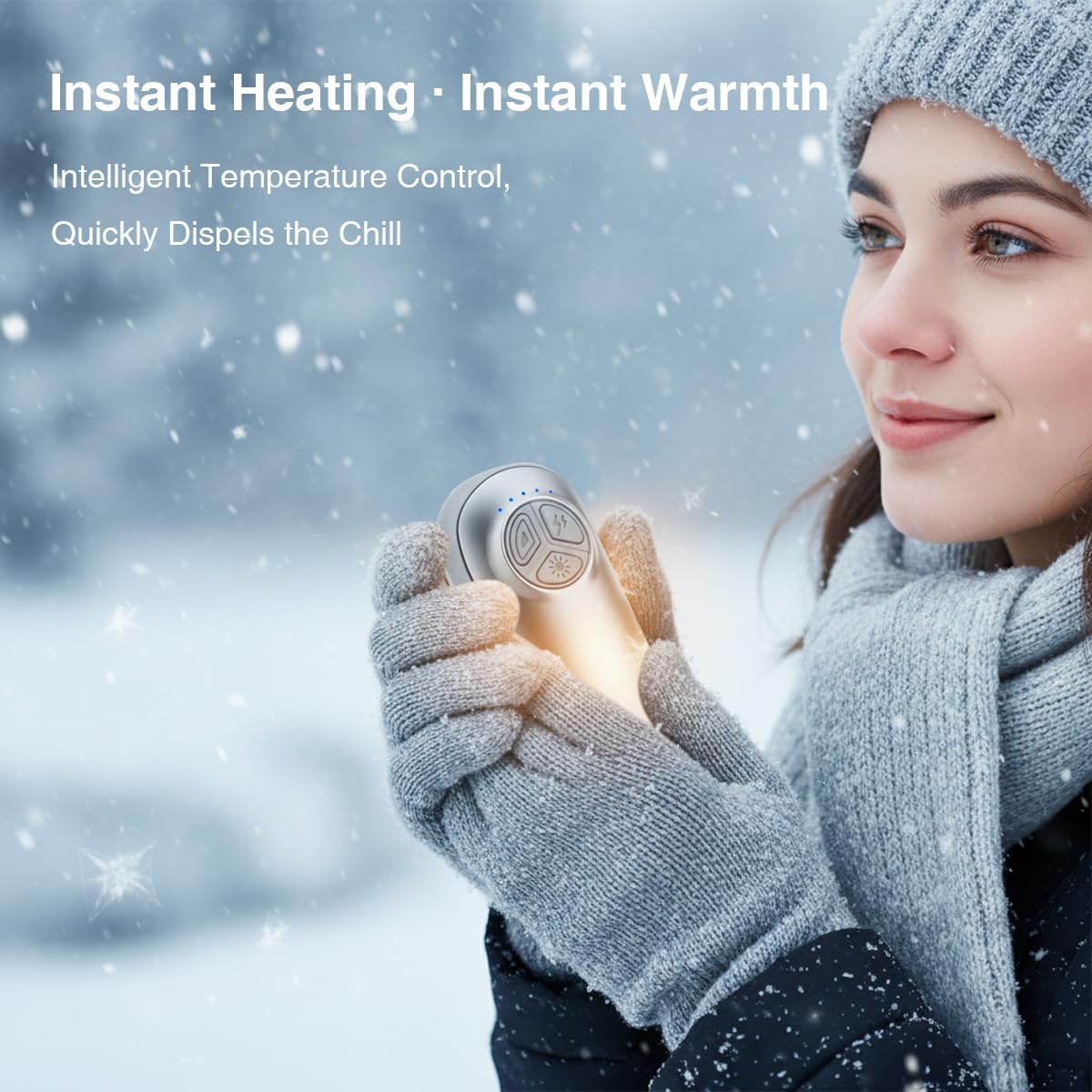 Hiolpen hand warmers in compact assembled form offer palm-sized warmth for travel.