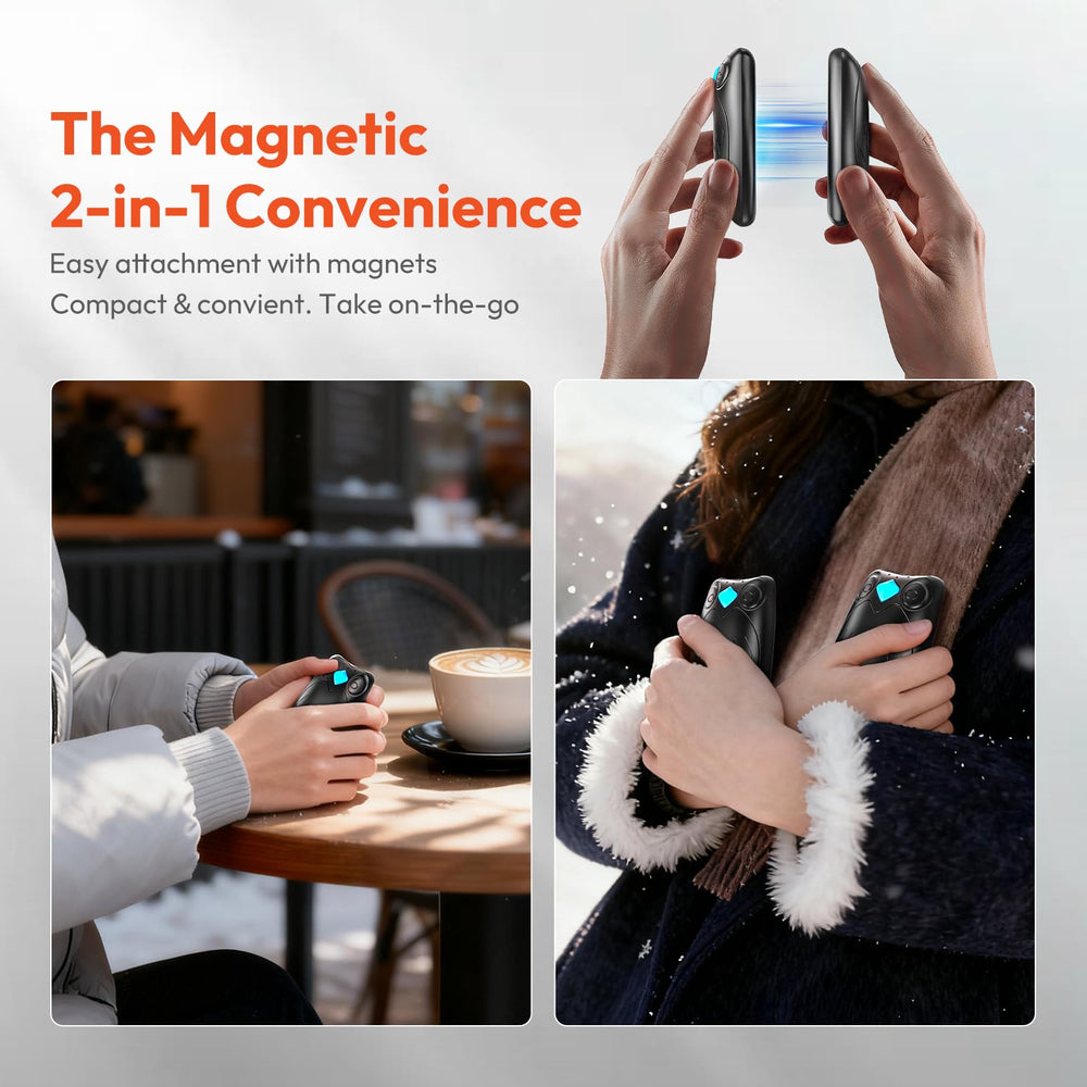 Hipappy hand warmers magnetic design enables compact storage