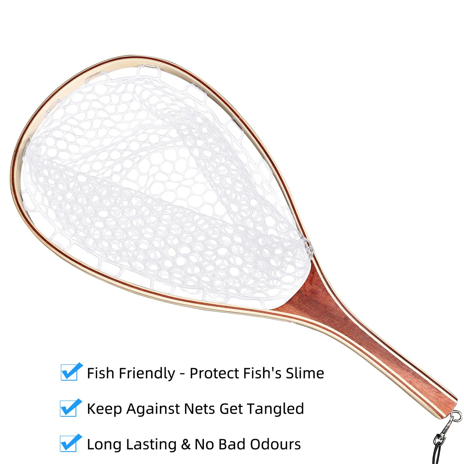 Hipicute 24-inch landing net is lightweight and easy to carry.
