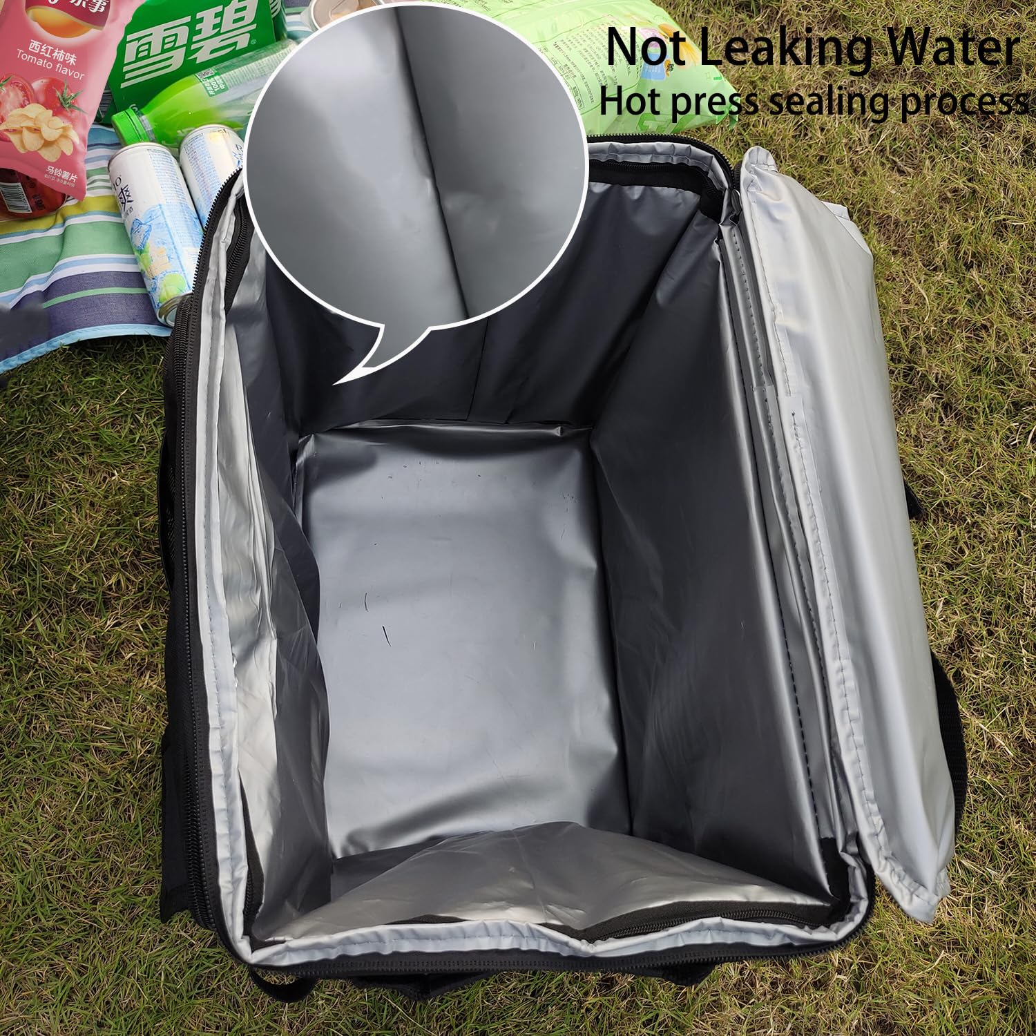 HipierFx insulated PEVA lining preserves cool or warm temperatures.