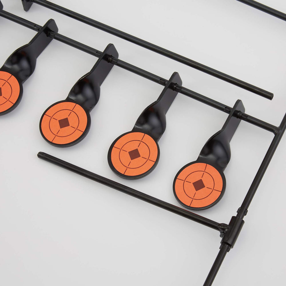 Hiram Resetting Target compact dimensions fit small training spaces.