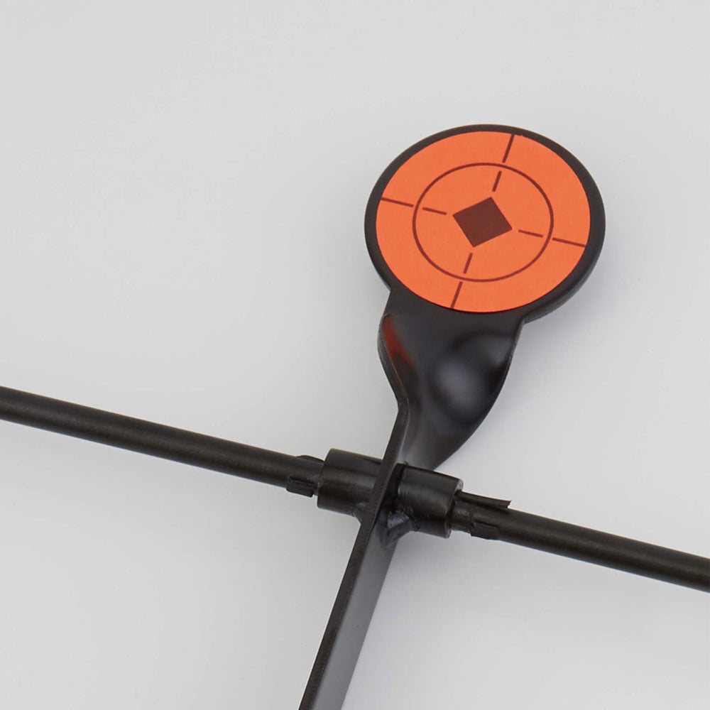 Hiram Resetting Target heavy-duty steel construction ensures durability.