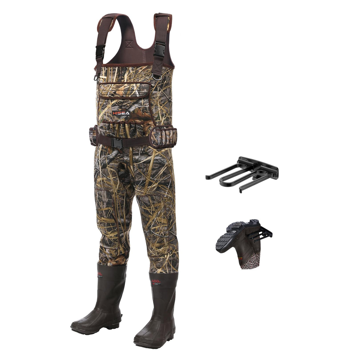 HISEA chest waders neoprene 4-5mm offer flexible warmth for cold-water activities.