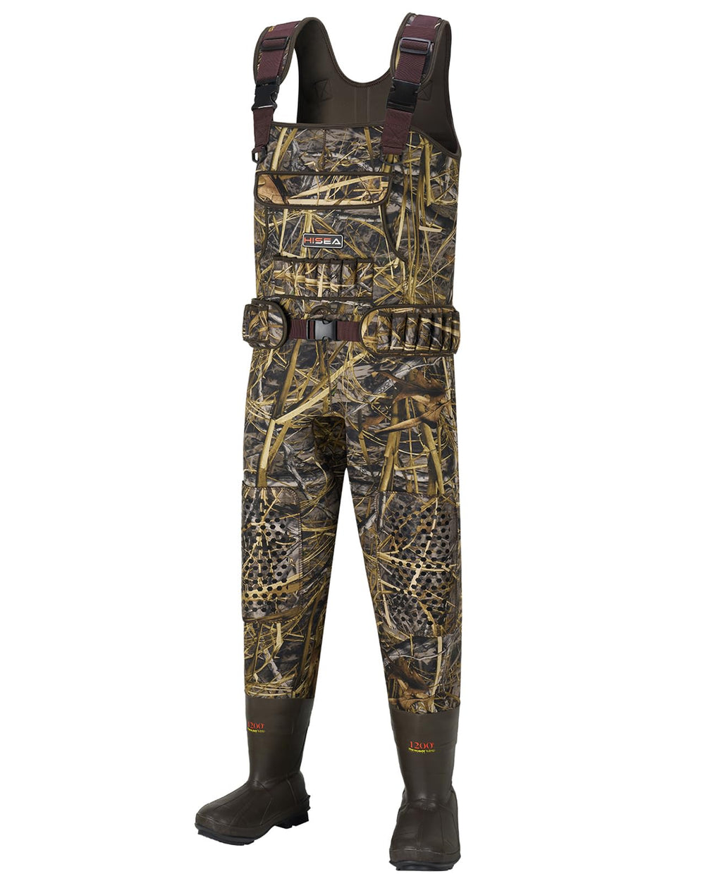 HISEA hunting waders with insulated boots deliver warmth in cold marshlands.