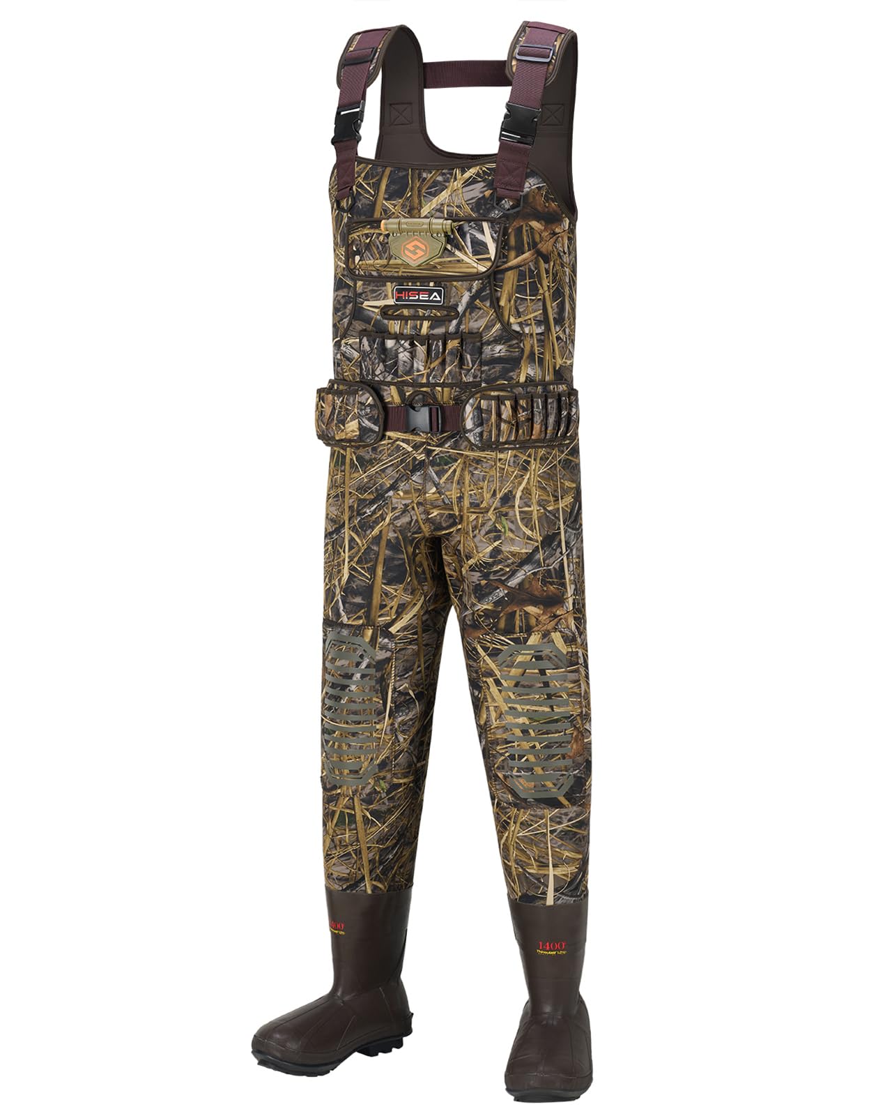 HISEA hunting waders warmth-bootfoot insulation for cold-water comfort and traction
