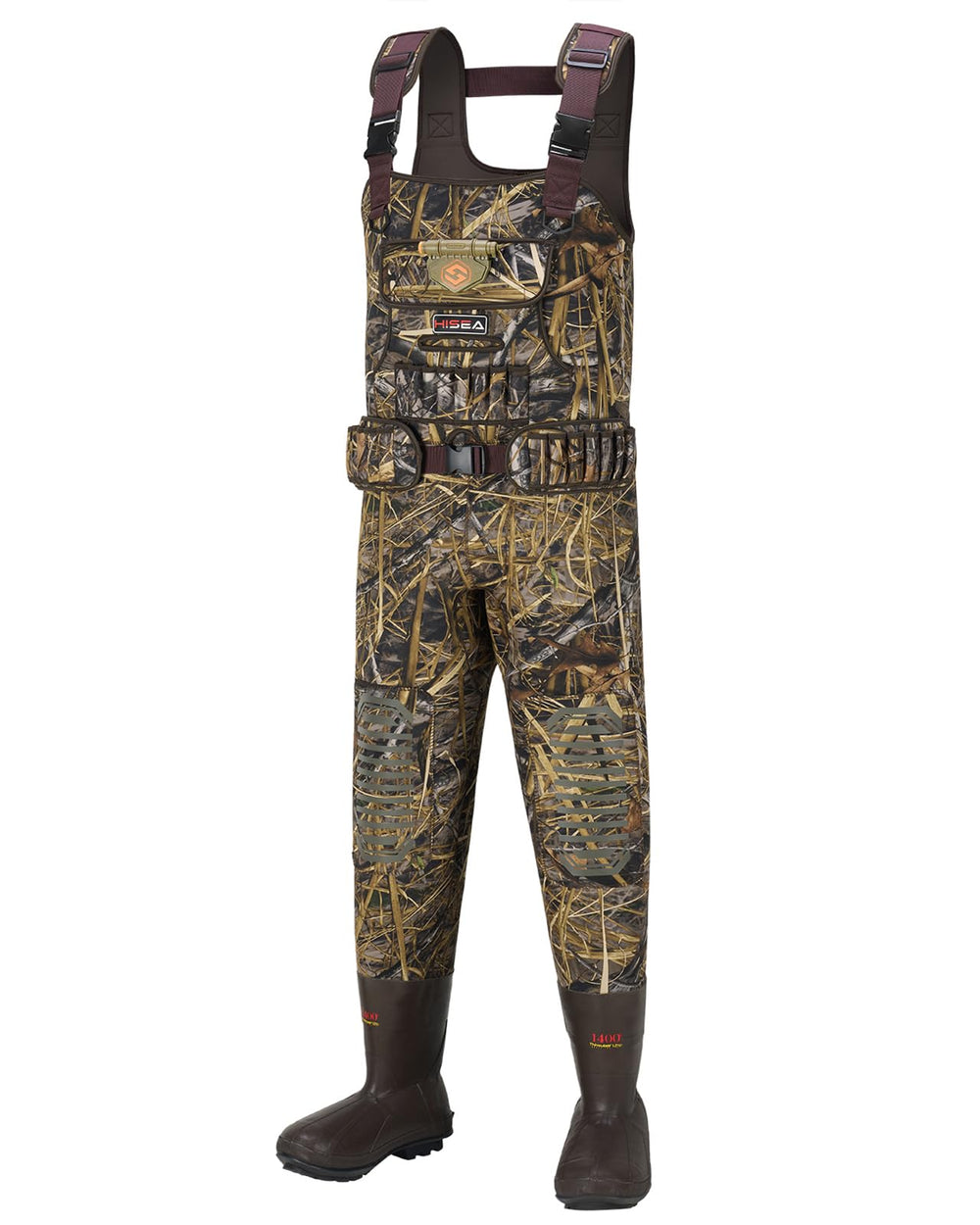 HISEA hunting waders warmth-bootfoot insulation for cold-water comfort and traction