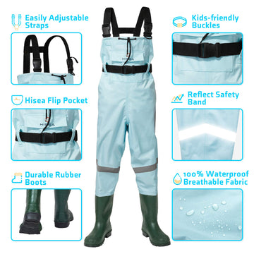 HISEA adjustable suspenders keep waders secure and easy to wear on outdoor adventures.
