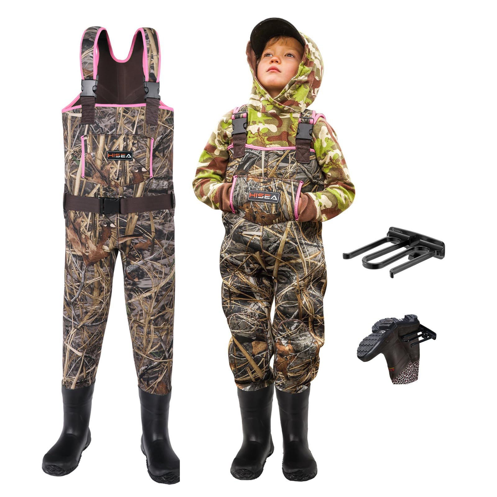 HISEA Kids Chest Waders keep kids dry during pond exploration.