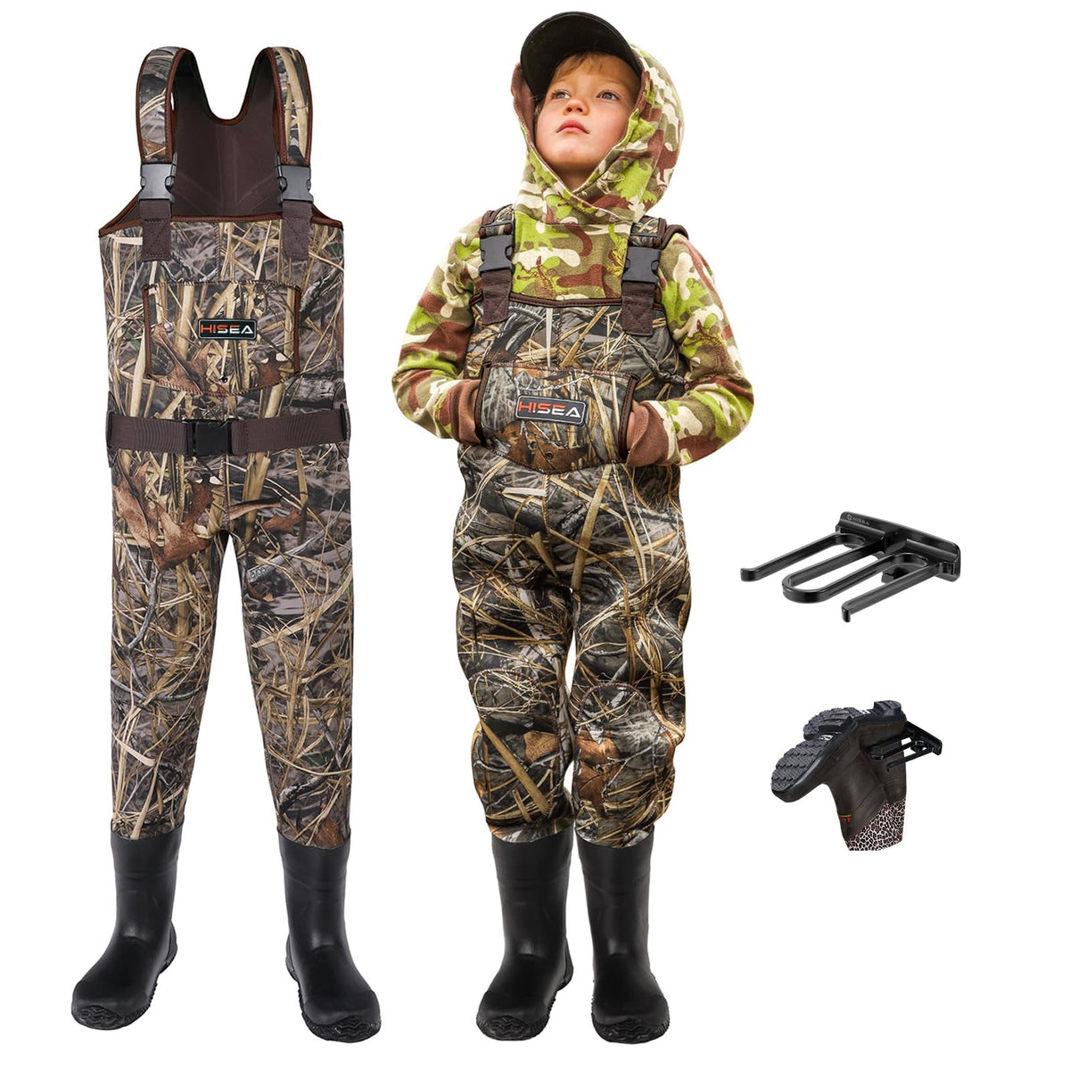 HISEA kids chest waders keep toddlers dry while wading in streams