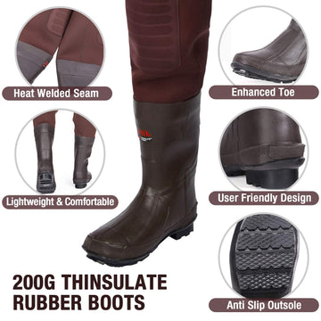 HISEA waterproof seams protect against water and dirt in rugged streams