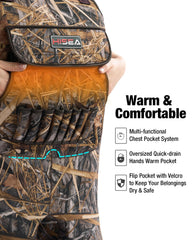 HISEA Womens Chest Waders adjustable suspenders showcase easy on-and-off and customized fit.