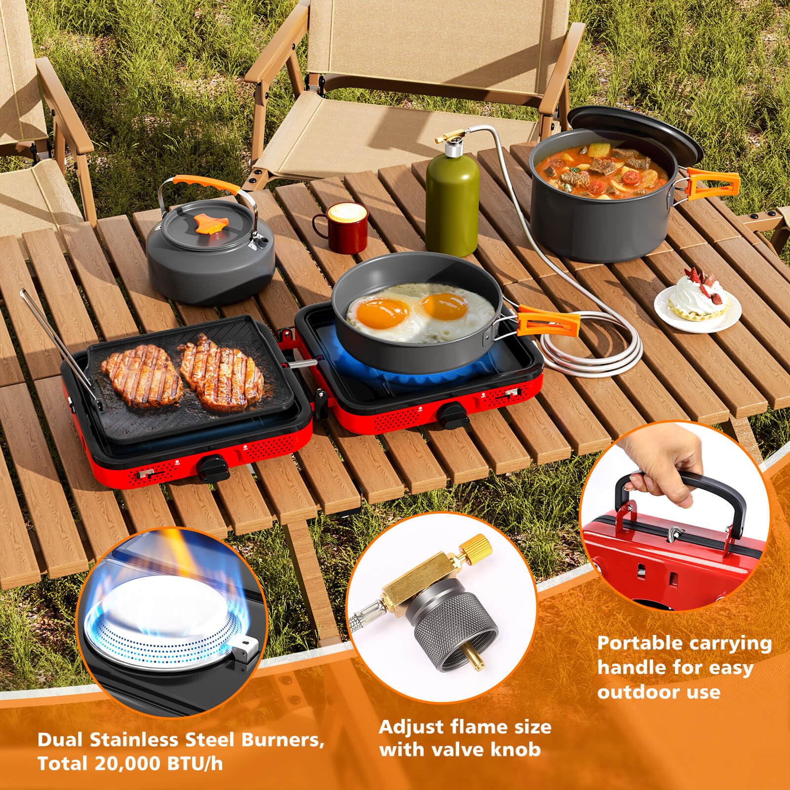 Hisencn durable heat-resistant construction stands up to rugged outdoor use.