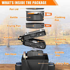 Hisencn camping-stove sturdy-build ensures reliable performance on uneven terrain.