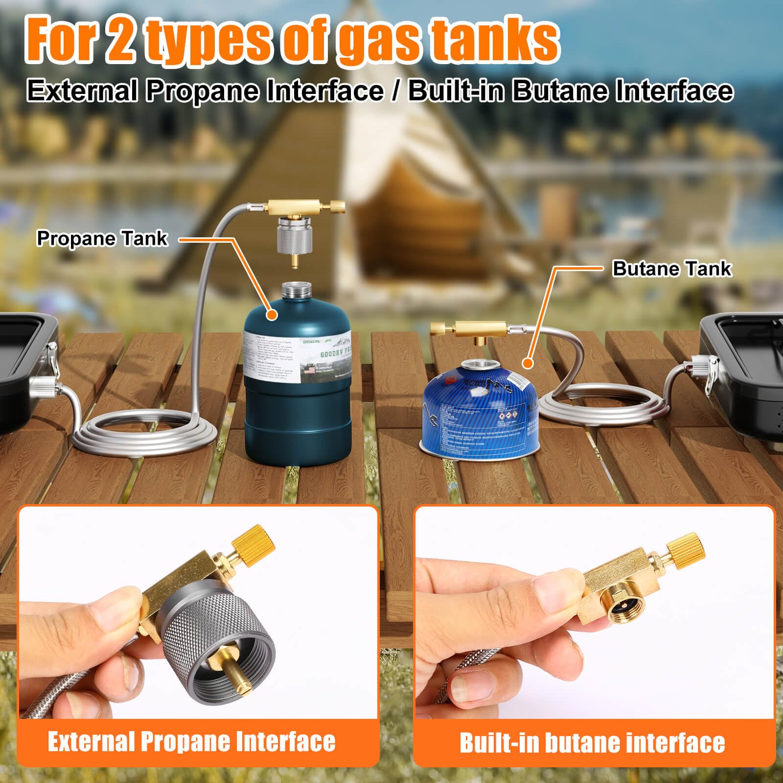 Hisencn camping-stove versatile-use for camping, BBQs, and road trips.