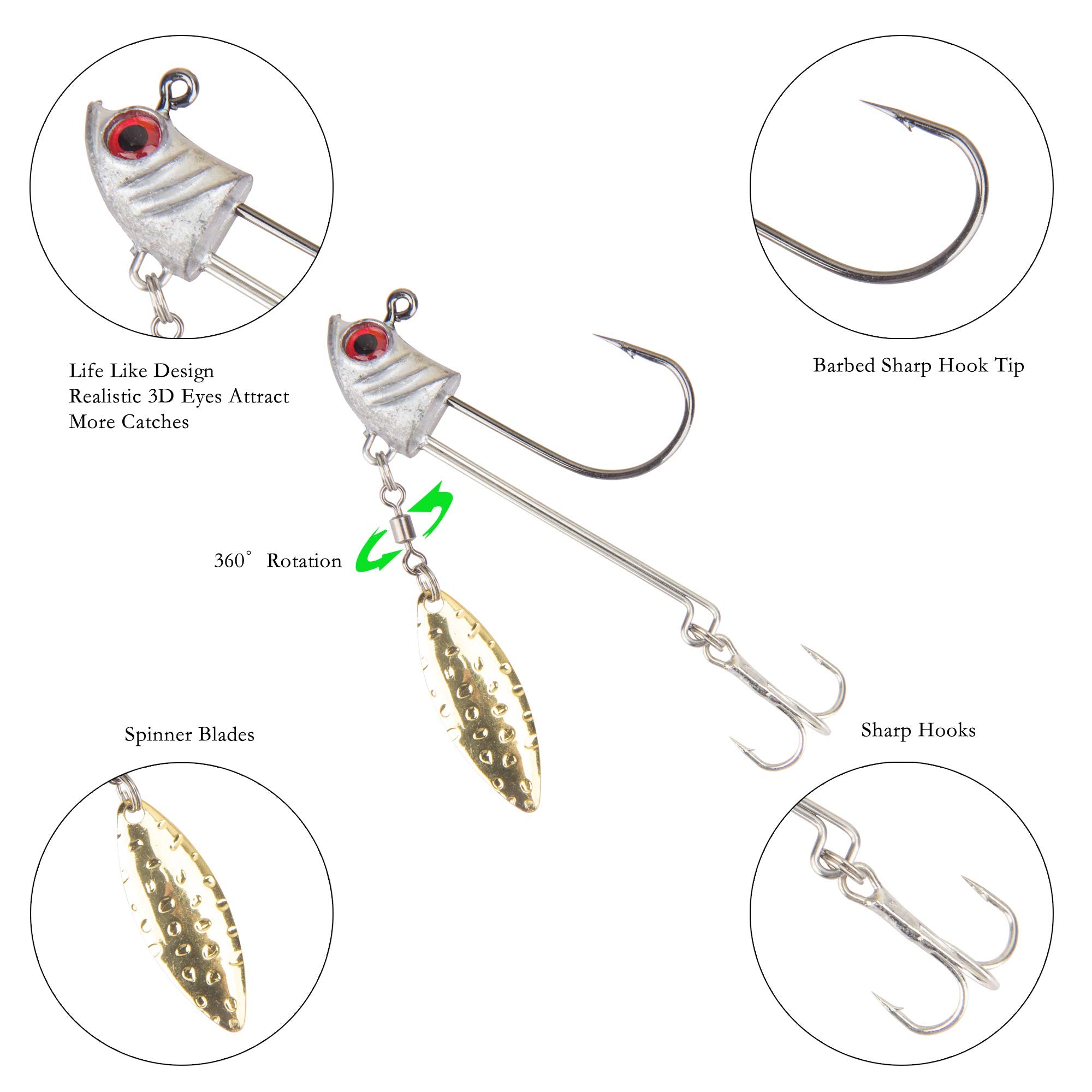 HISOO blood-tank single hook delivers sharp penetration for stronger catches.
