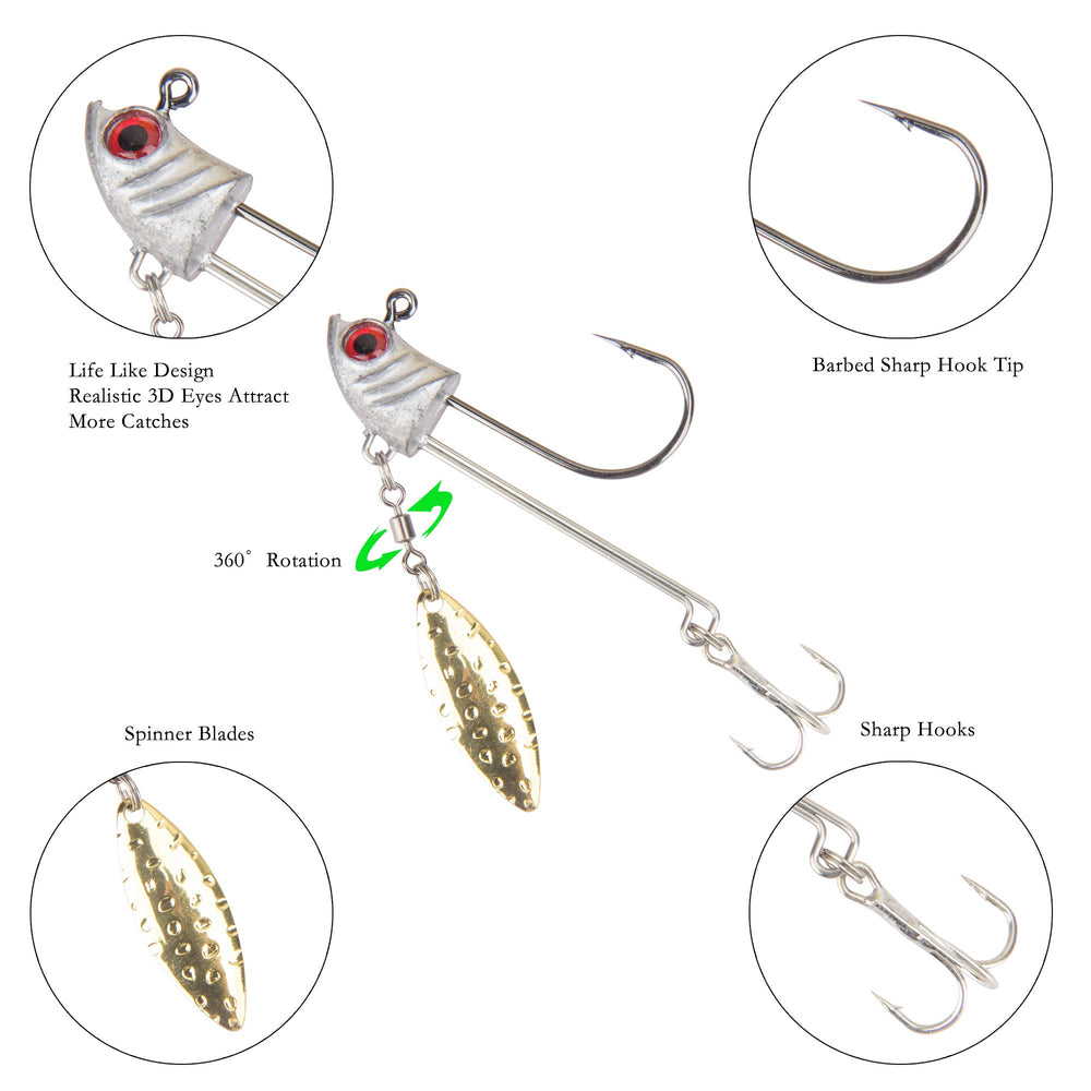 HISOO blood-tank single hook delivers sharp penetration for stronger catches.