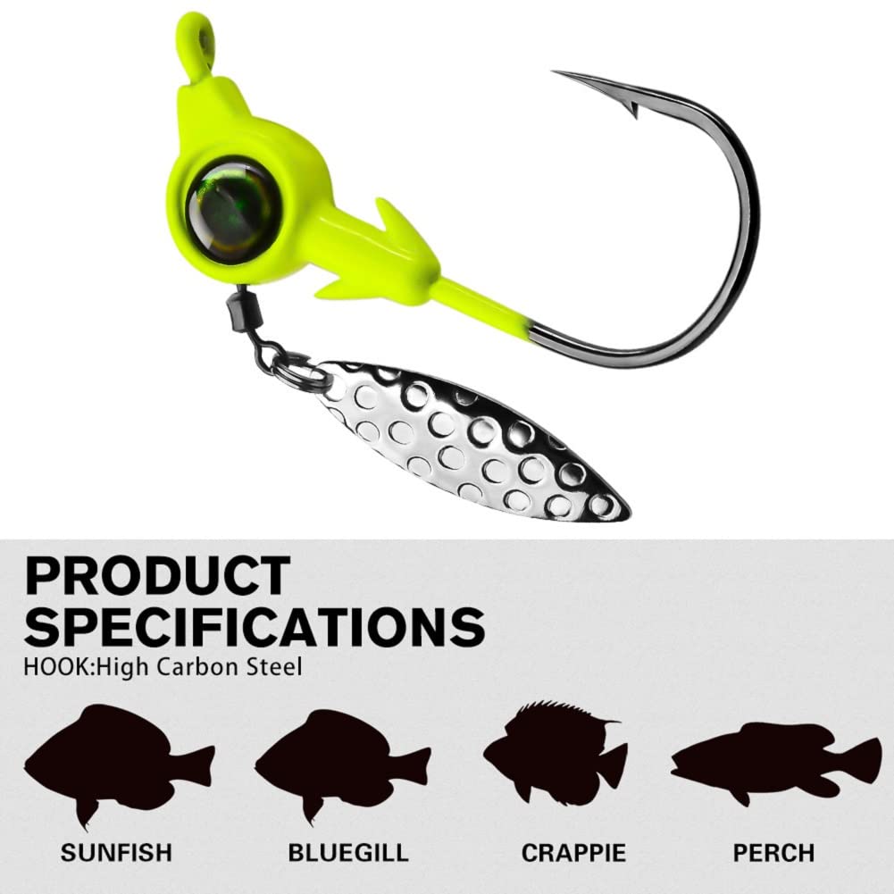 HISOO 10g white jig head depth-ready design for sinking into zones