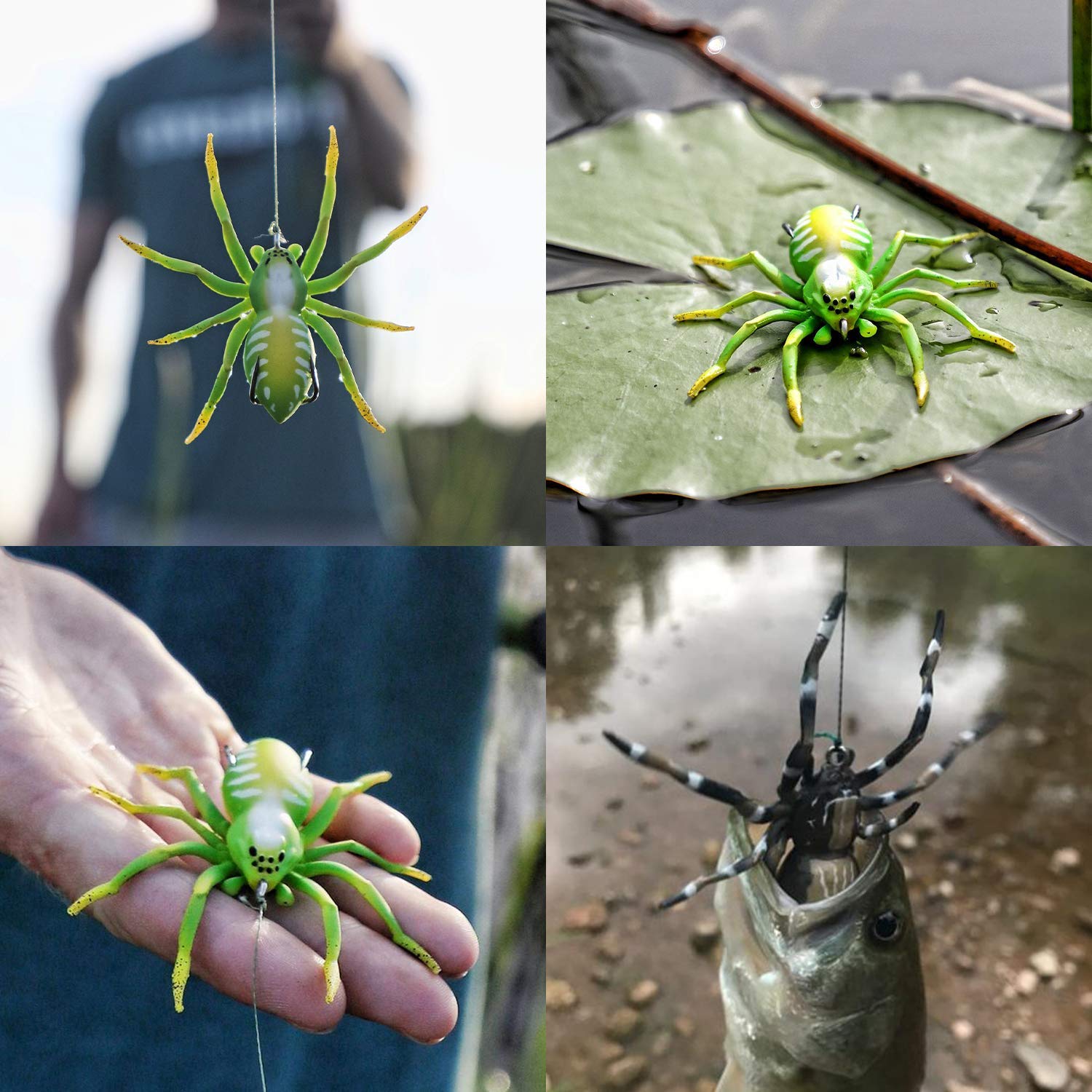 HISOO spider lure ideal for bass, trout, mackerel in various waters.
