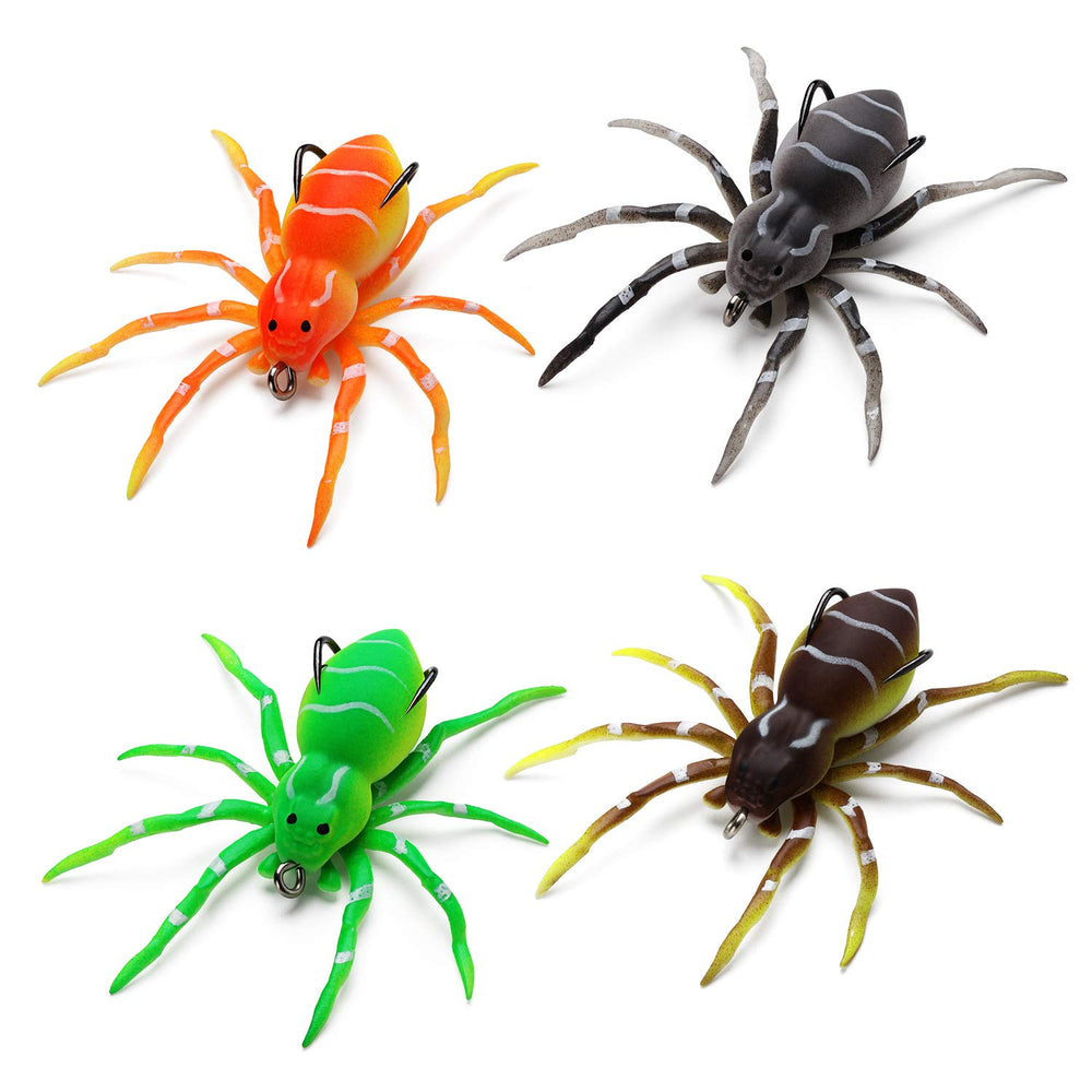 HISOO spider-pattern lure with ABS material offers realistic motion in fresh and saltwater.