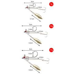 HISOO willow leaf blade and swivel provide enticing flash to draw bites.