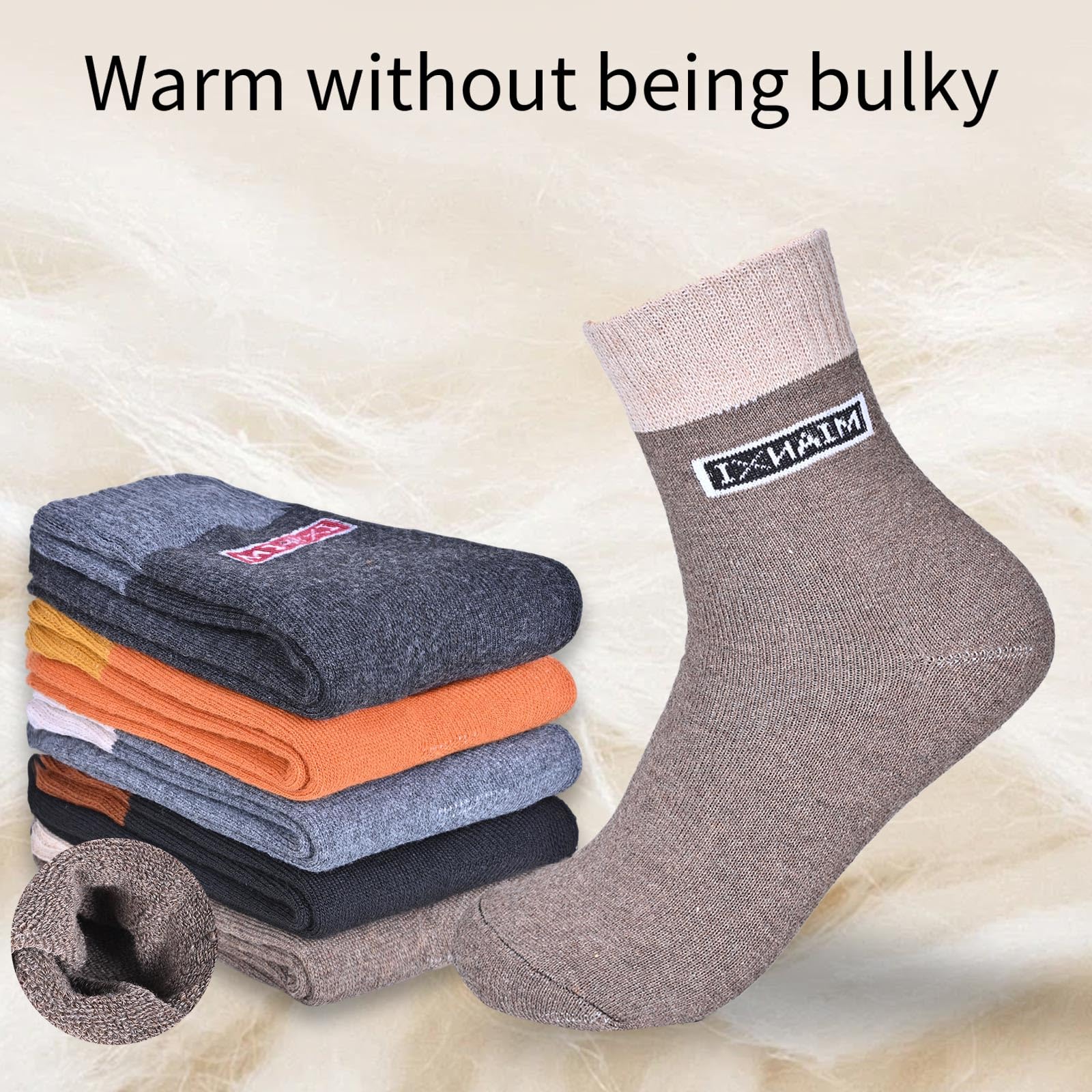 HISUKOY socks suitable for indoor lounging and outdoor winter use