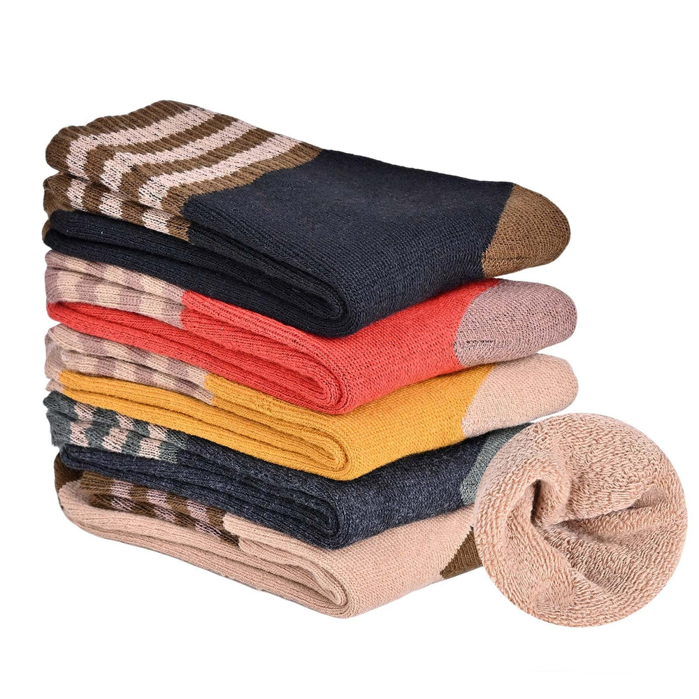 HISUKOY winter thermal socks with thick knit design for all-day warmth