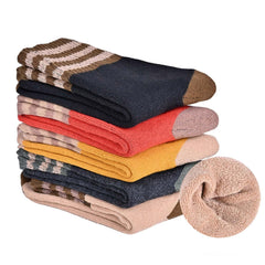 HISUKOY winter thermal socks with thick knit design for all-day warmth
