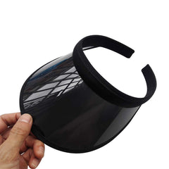 HISYI sun hat clip-on visor with transparent panel for clear visibility and sun protection.