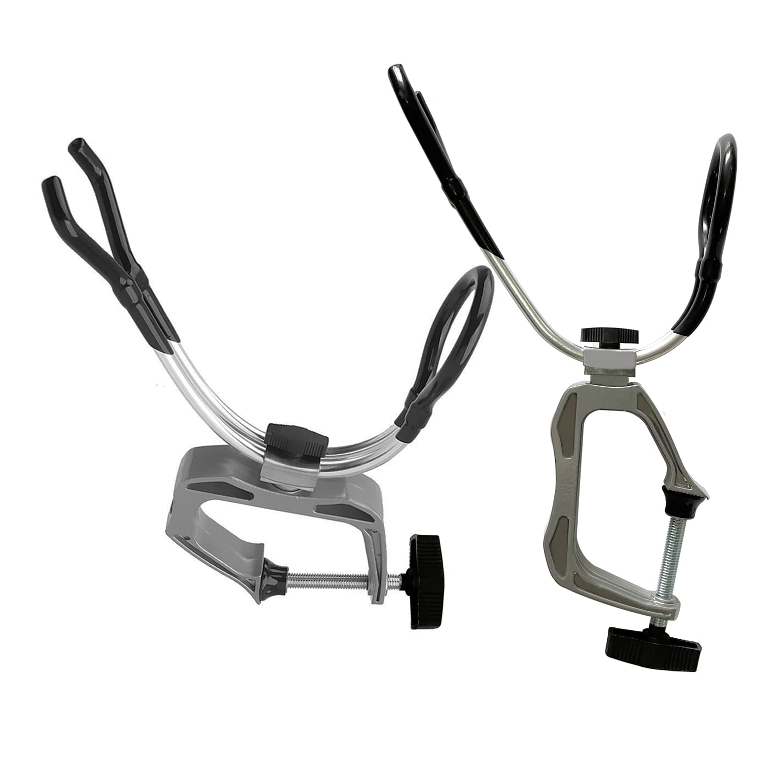 Close-up of HiUmi rod holder clamp opening showing 1.97 inch capacity