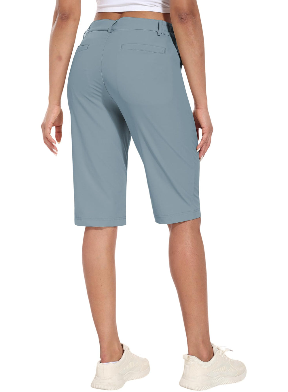 Hiverlay shorts with back patch pockets offering secure storage during travel.