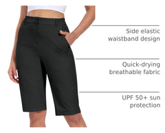 Hiverlay knee-length shorts with elastic waistband for comfortable freedom of movement