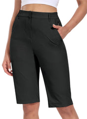 Hiverlay women's golf Bermuda shorts front pockets for secure daily essentials during outings
