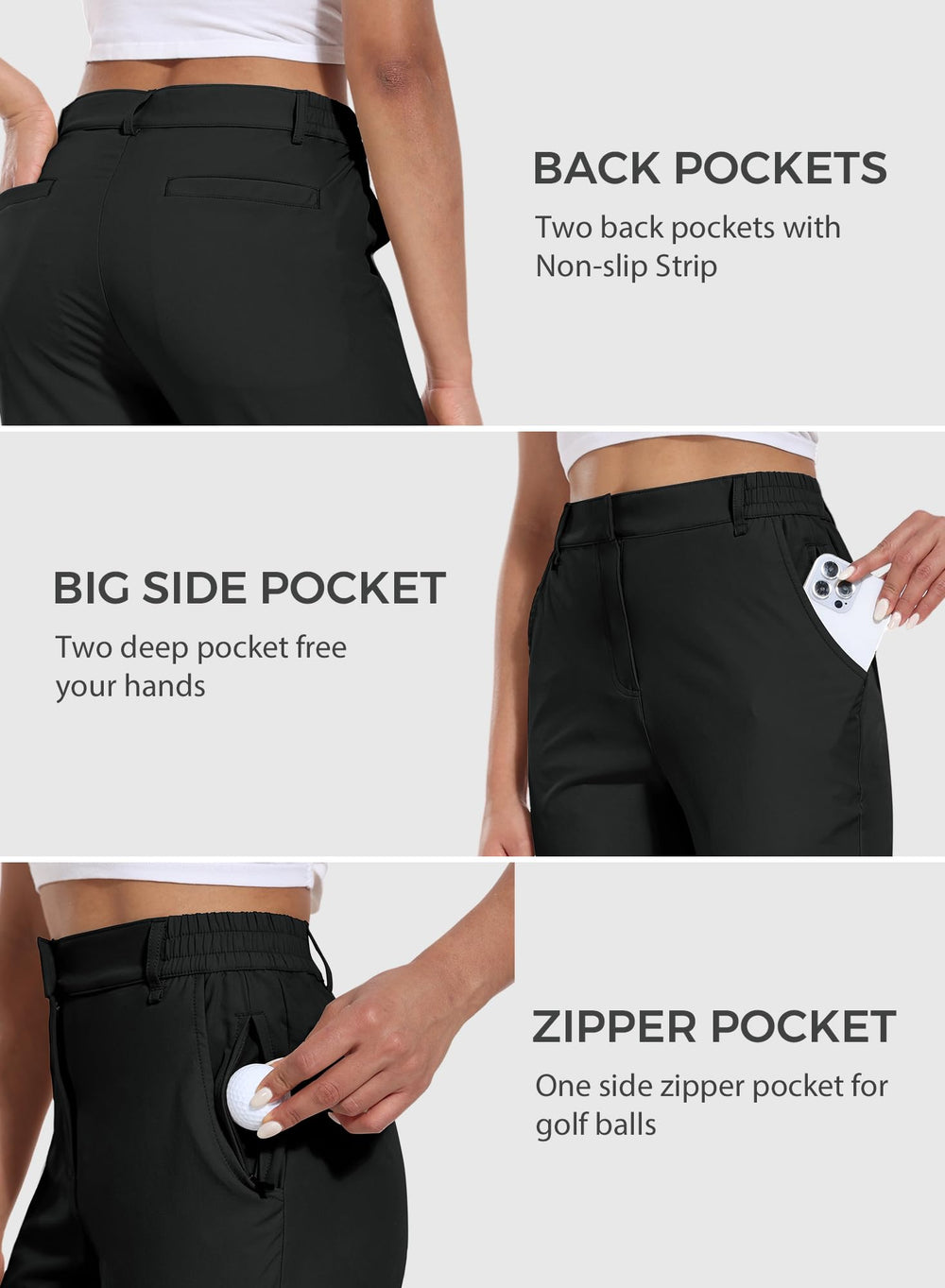 Hiverlay 13-inch shorts with side zip pocket for quick access to phone