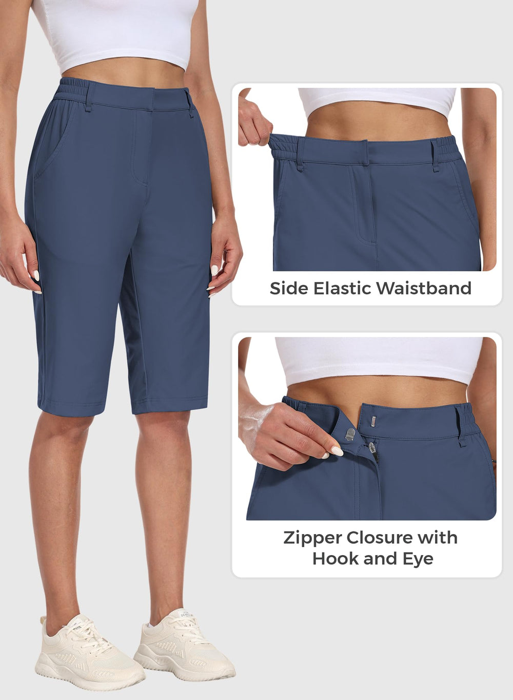 Hiverlay 13-inch knee-length shorts are ready for outdoor adventures.
