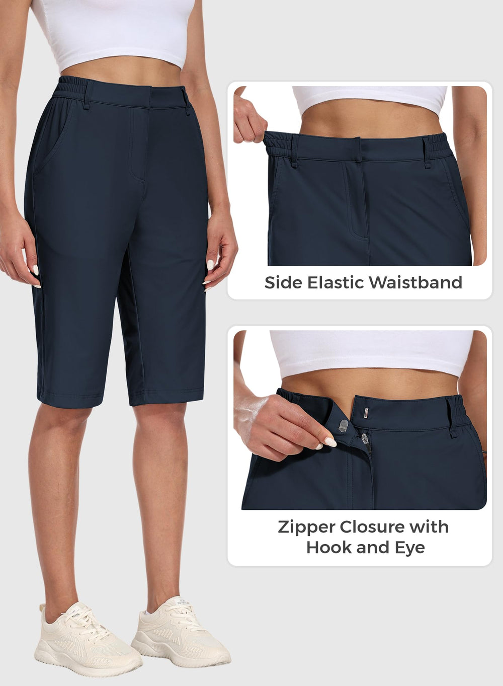 Hiverlay women's golf shorts quick-dry fabric proving breathable comfort in heat