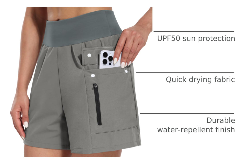 Hiverlay shorts 5.5-inch inseam in action on trail