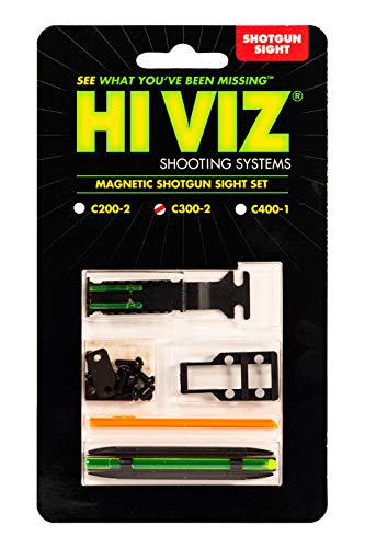 HIVIZ rear sight adjustable for windage and elevation with green LitePipes.