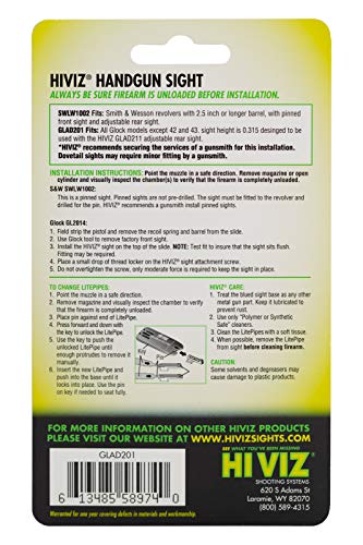 Glock pistol with HIVIZ sight system