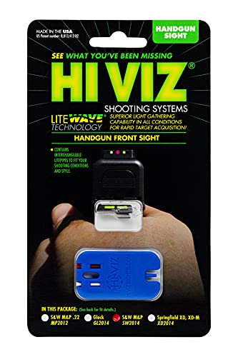 HIVIZ LiteWave front sight with red LitePipe for high-contrast aiming in dim light.