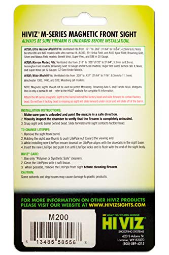 HIVIZ red LitePipe for expanded contrast in lower light conditions