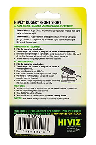 HIVIZ RHLW01 diagonal-wave design visible on front sight for durability