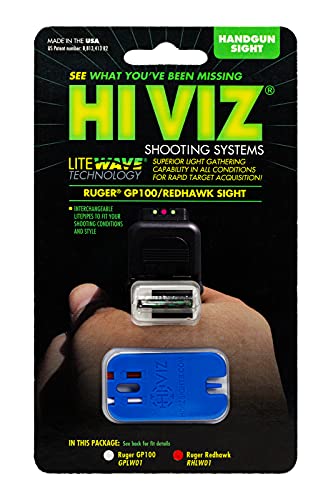 HIVIZ RHLW01 Ruger-fit front sight ensures secure mounting