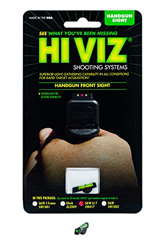 HIVIZ Smith & Wesson 617 front sight height .165 inches for proper alignment.