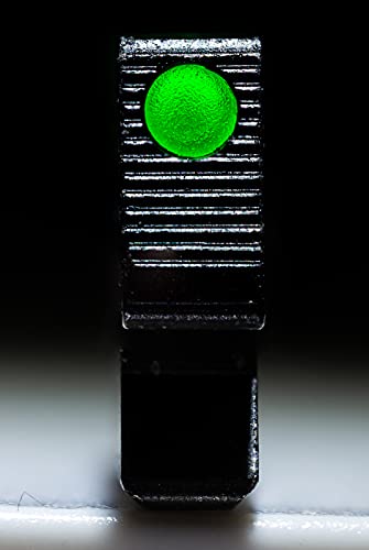 HiViz green front sight with resin overmold supports precise aiming.